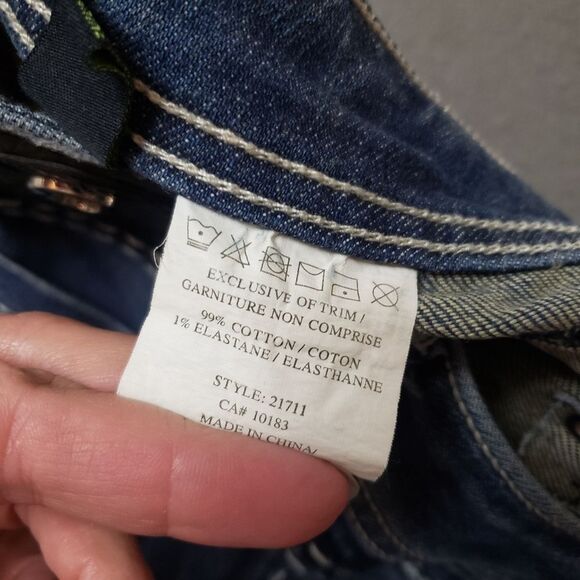 Cartise Denim medium-wash embroidered & beaded jeans. Size 10 - Picture 7 of 15